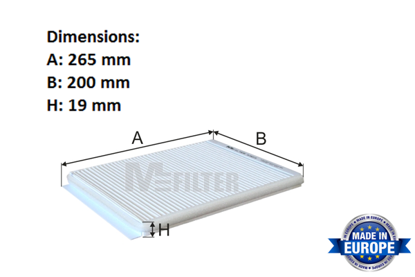 O126 FILTER KABINA BERLINGO XSARA 00-08 MANUELNA K1107 VASCO FILTER 