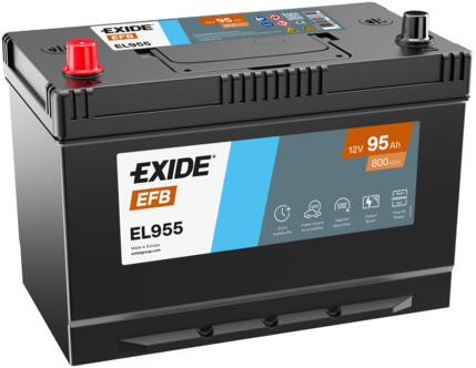 AKUMULATOR EXIDE 12V95AH EL 955 JIS EFB LEV +