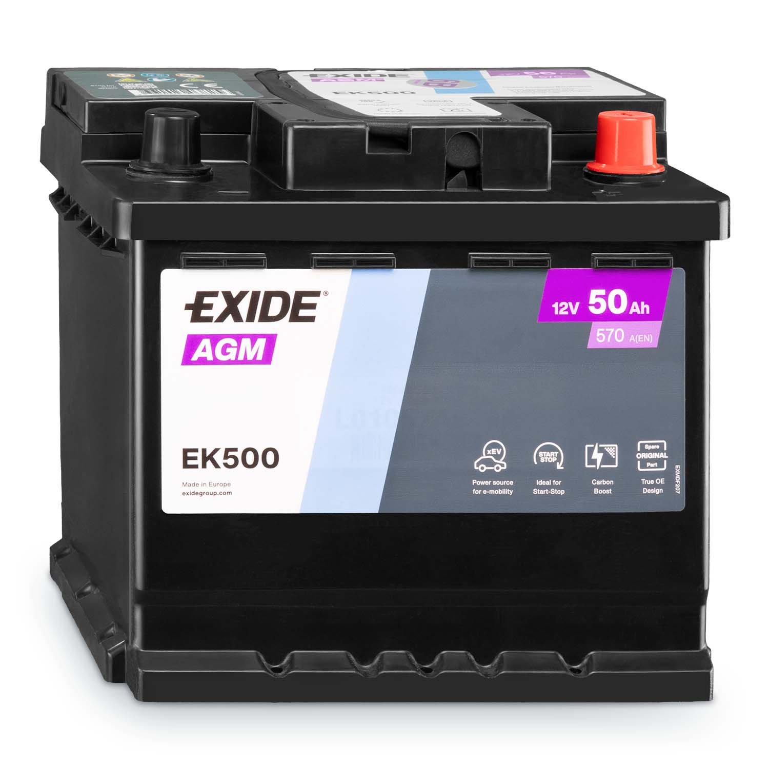 AKUMULATOR EXIDE 12V50 AGM EK500