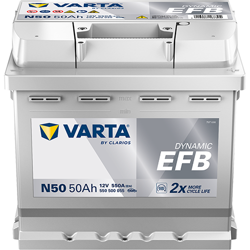 AKUMULATOR VARTA 12V50AH EFB BLUE DYNAMIC N50 
