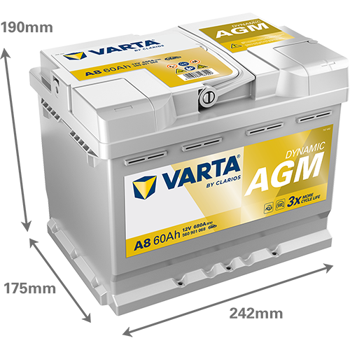 AKUMULATOR 12V60AH VARTA AGM SILVER